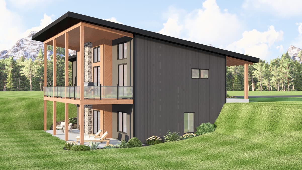 Plan 135431GRA: Modern Mountain House Plan Featuring Three Car Garage and Expansive Decks - Image #2 - Mountain, Transitional