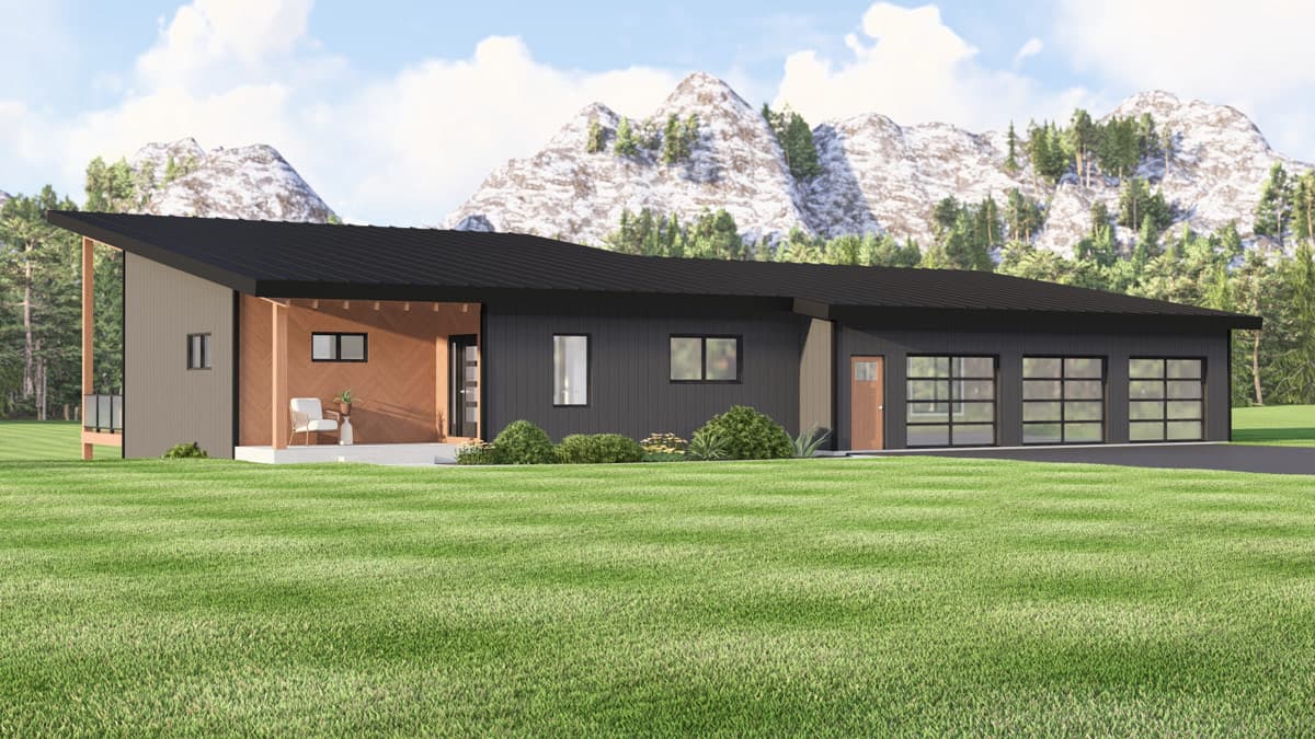 Plan 135431GRA: Modern Mountain House Plan Featuring Three Car Garage and Expansive Decks - Image #4 - Mountain, Transitional