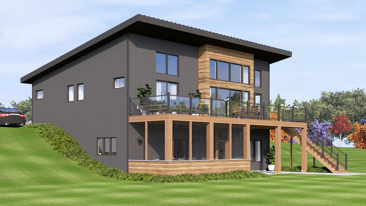 Plan 135432GRA: Coastal Contemporary House Plan with Two Master Suites and Wraparound Porch - Image #6 - Coastal, Coastal Contemporary, Contemporary, Mountain