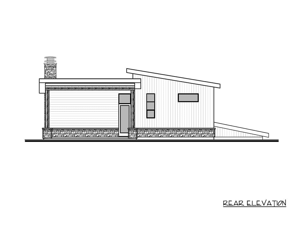 Plan 370054SEN: Modern Contemporary House Plan with Four Bedrooms and Three-Car Garage - Image #4 - Contemporary, Modern, Mountain