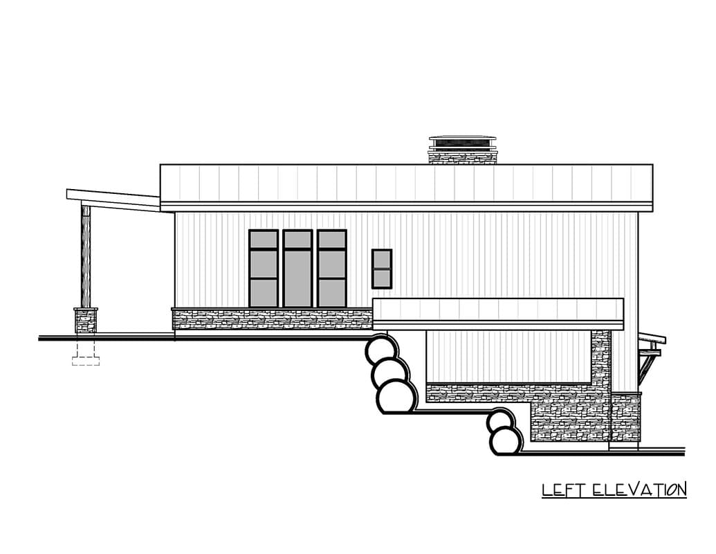 Plan 370054SEN: Modern Contemporary House Plan with Four Bedrooms and Three-Car Garage - Image #3 - Contemporary, Modern, Mountain