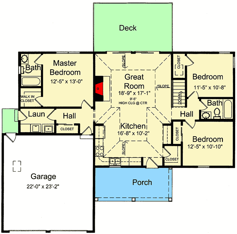 Plan 39067ST: Full Walkout Offers Possibilities - Floor Plan - Main Level - Cottage, Traditional