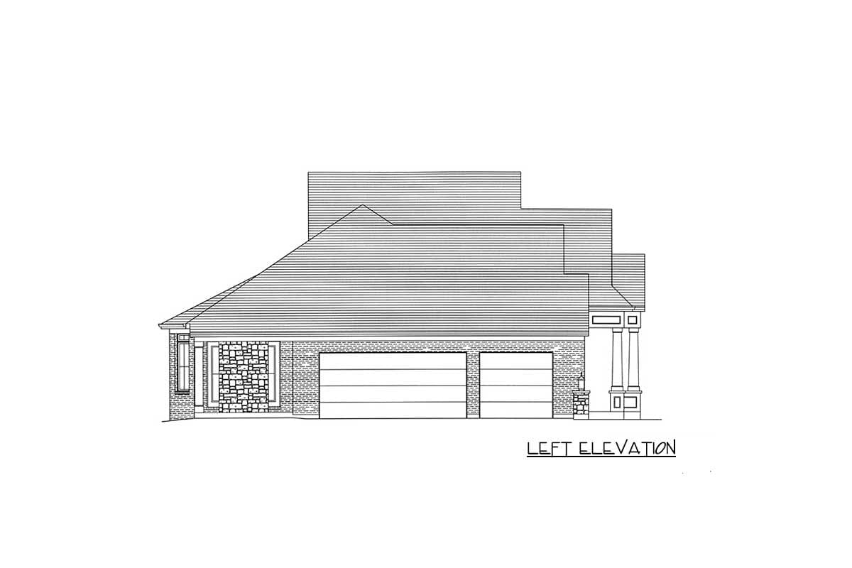 Plan 39068ST: One-Story House Plan with Lower Level Expansion - Image #8 - Craftsman, Traditional