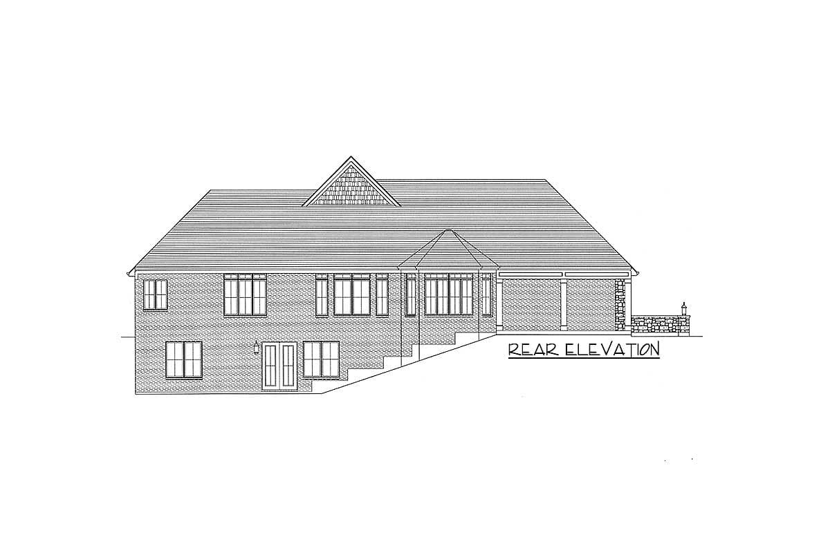 Plan 39068ST: One-Story House Plan with Lower Level Expansion - Image #9 - Craftsman, Traditional