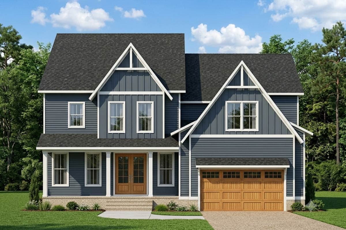 Plan image - 260035RVC:Modern Farmhouse House Plan with 4 Bedrooms and Spacious Bonus Room