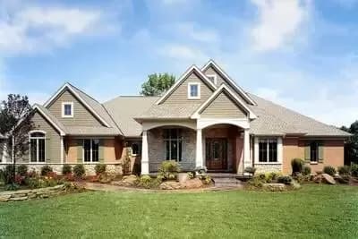 One-Story House Plan with Complimentary Lower Level for Expansion