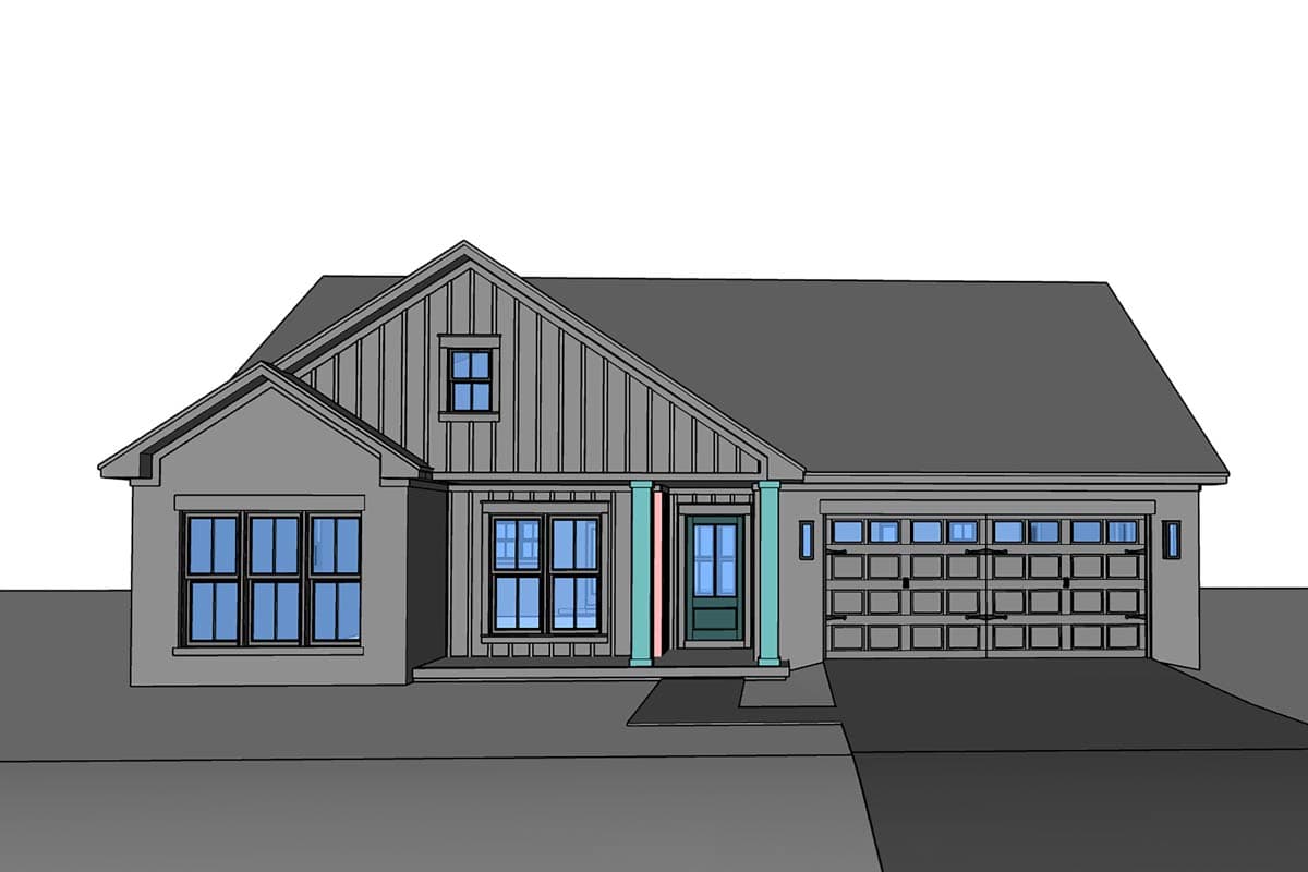 Plan 52050HZ: Modern Farmhouse Plan with 3-Beds and 2-Baths - Image #13 - Country, Modern Farmhouse, New American, Ranch, Southern, Traditional
