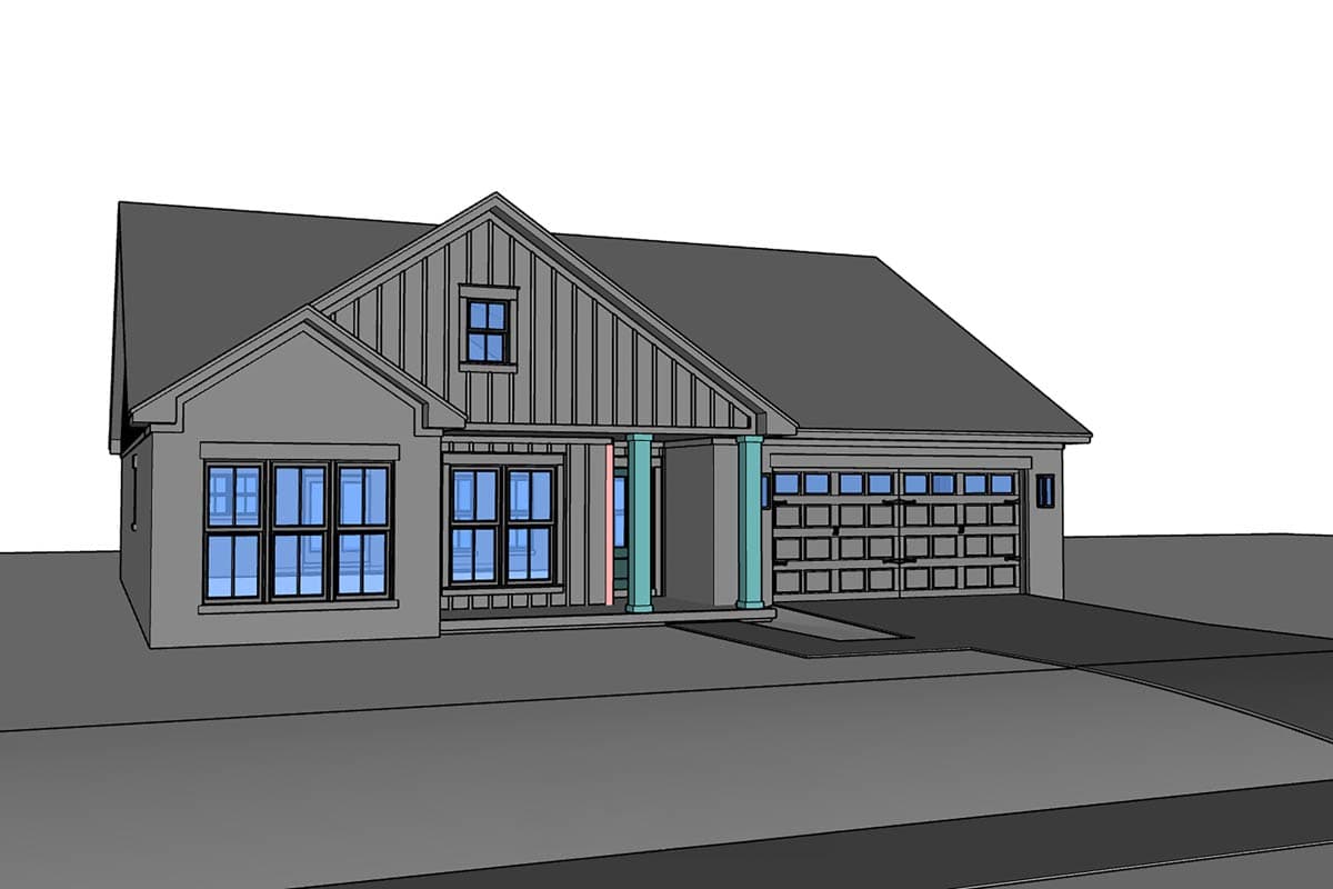 Plan 52050HZ: Modern Farmhouse Plan with 3-Beds and 2-Baths - Image #14 - Country, Modern Farmhouse, New American, Ranch, Southern, Traditional