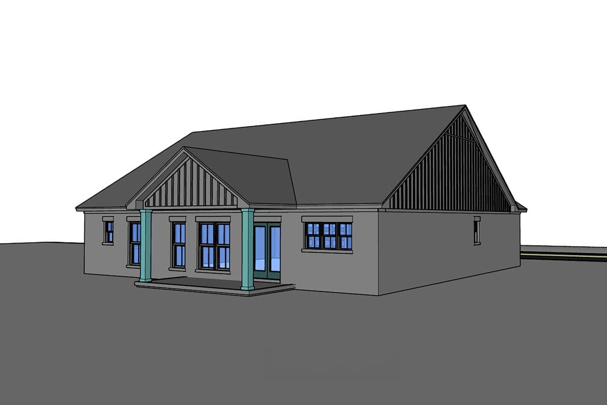 Plan 52050HZ: Modern Farmhouse Plan with 3-Beds and 2-Baths - Image #15 - Country, Modern Farmhouse, New American, Ranch, Southern, Traditional