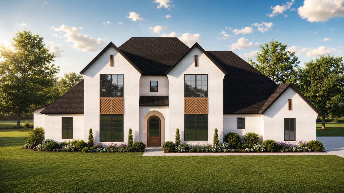 Plan 880017HLN: European French Country House Plan with 4-5 Bedrooms and Side-Entry Garage - Image #3 - European, French Country, Modern, Transitional