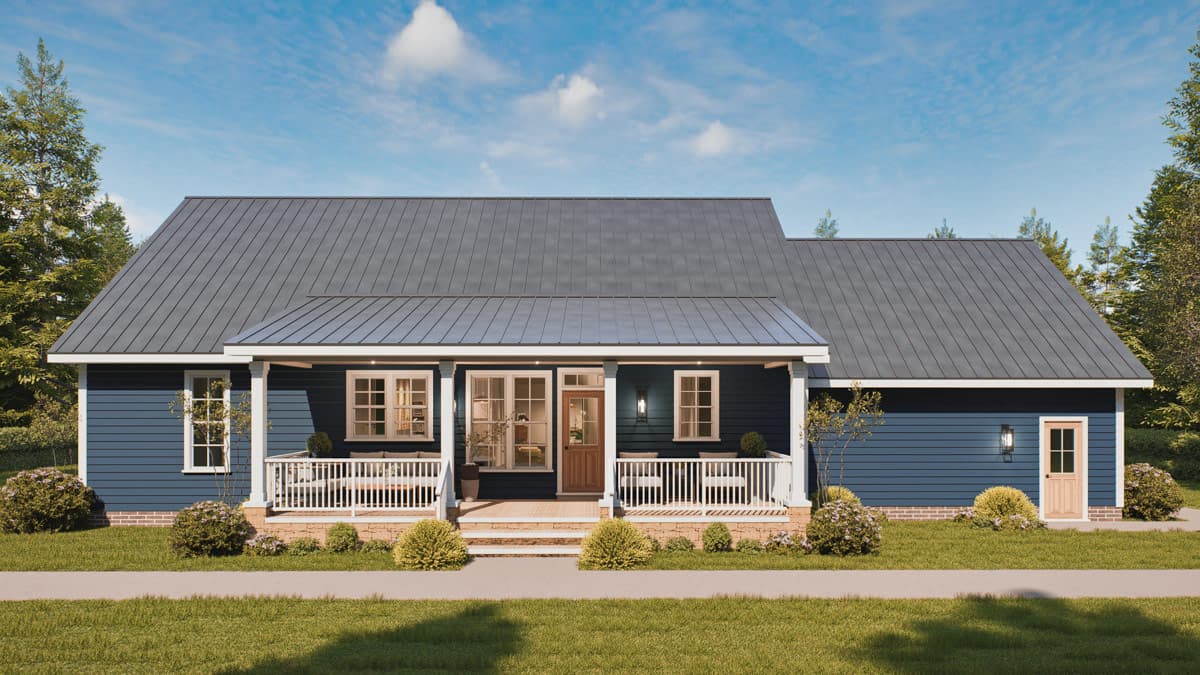 Plan 25960GE: Modern Farmhouse House Plan with 3 Bedrooms and 1541 Square Feet - Image #4 - Modern Farmhouse, New American, Ranch, Traditional