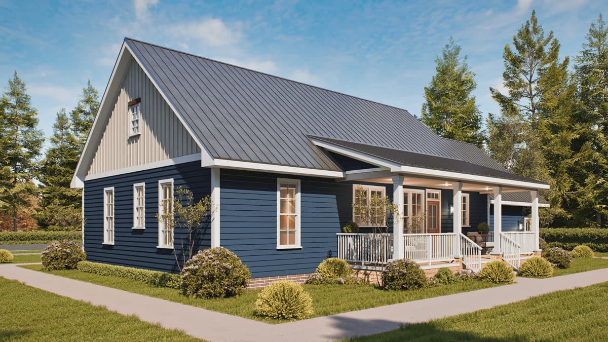 Plan 25960GE: Modern Farmhouse House Plan with 3 Bedrooms and 1541 Square Feet - Image #3 - Modern Farmhouse, New American, Ranch, Traditional