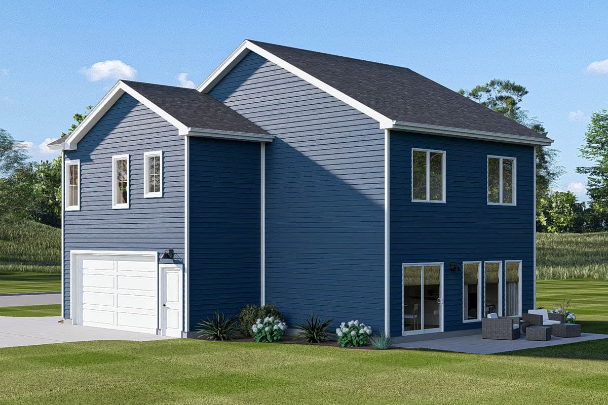 Plan 623654DJ: 3-Bed Modern Farmhouse Plan with Side-Entry Garage and Upstairs Master Suite - Image #6 - Country, Modern Farmhouse, New American, Traditional