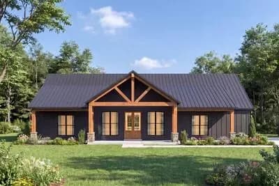4-Bed Barndominium-Style Ranch with Vaulted Ceilings, Jack & Jill Bath & 2-Car Garage