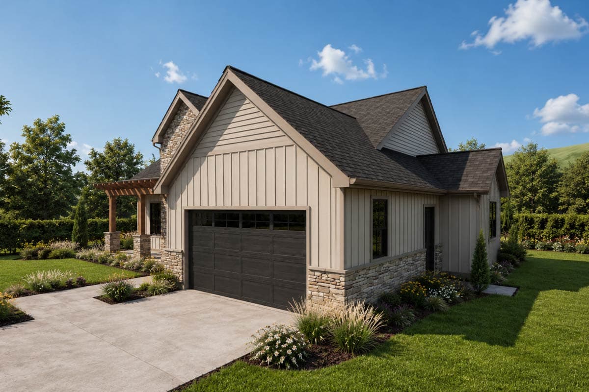 Plan 69921AM: Modern Farmhouse House Plan with Split Bedrooms and Two ...