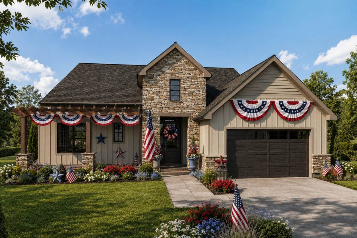 Plan 69921AM: Modern Farmhouse House Plan with Split Bedrooms and Two ...