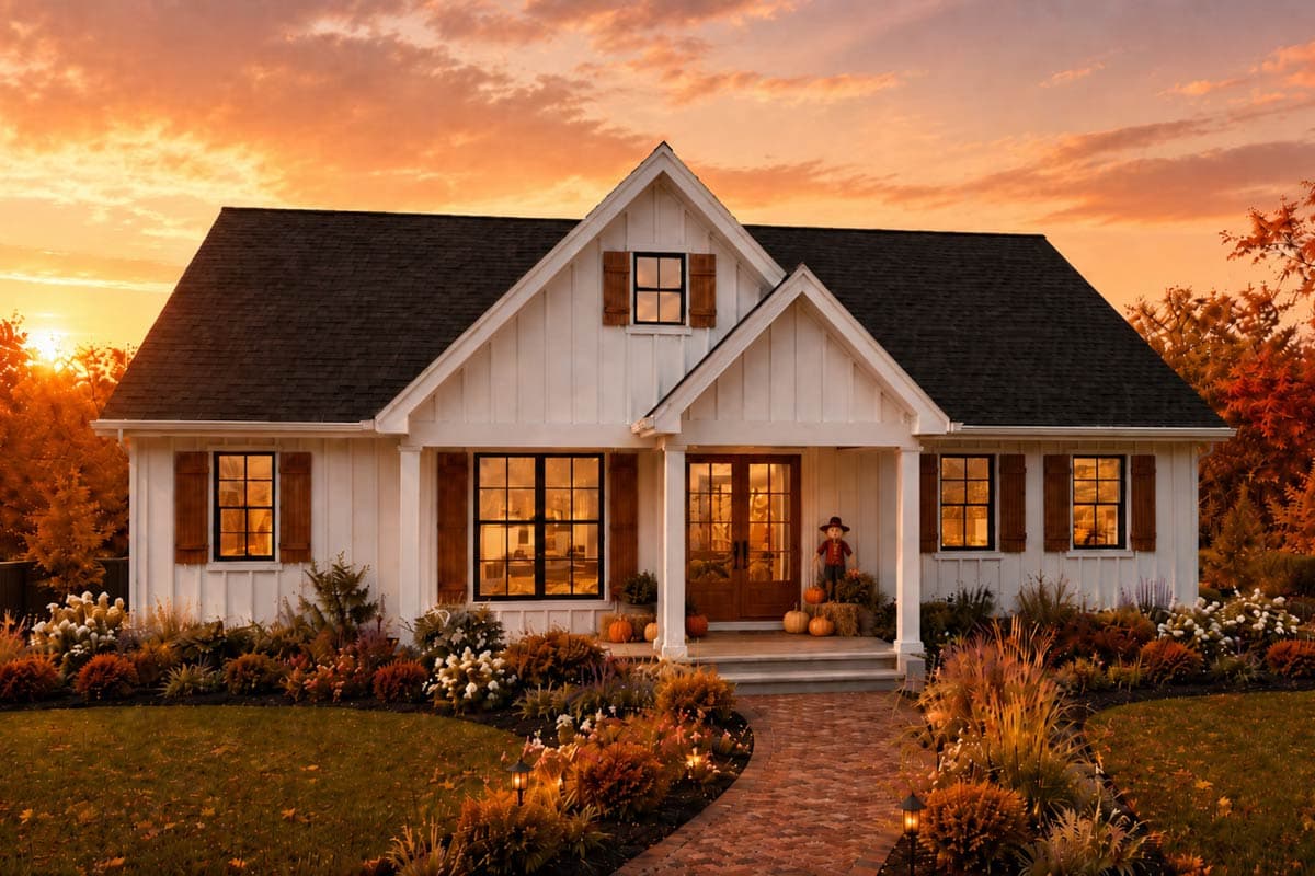 Plan 69923AM: Modern Farmhouse House Plan with 3 Bedrooms and 1491 Square Feet - Image #9 - Country, Farmhouse, Modern, Modern Farmhouse, Ranch