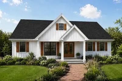 Modern Farmhouse House Plan with 3 Bedrooms and 1491 Square Feet