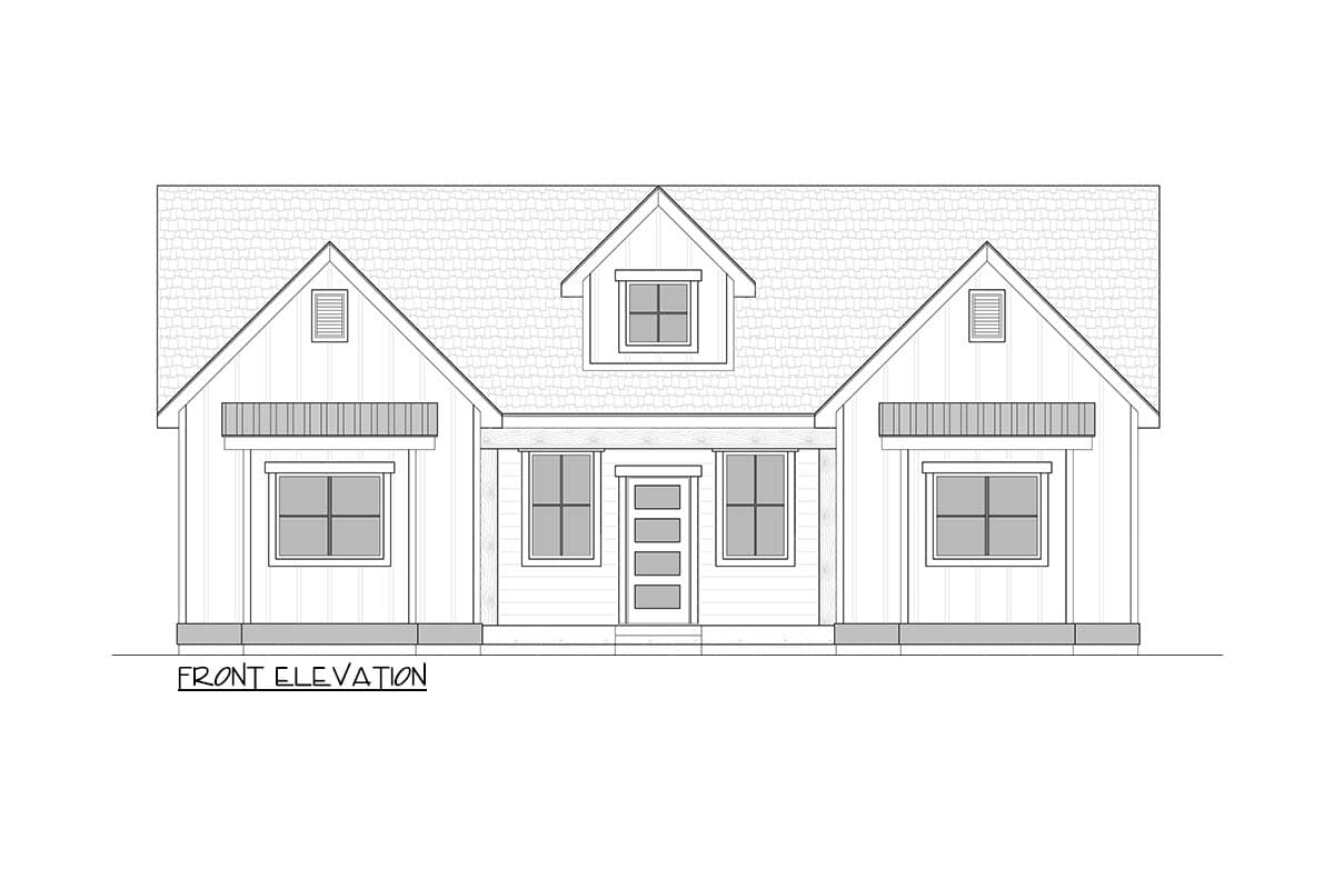 Plan 246031DLR: Modern Farmhouse House Plan with 3 Bedrooms and 3-Car Garage - Image #3 - Country, Farmhouse, Modern Farmhouse, New American, Southern