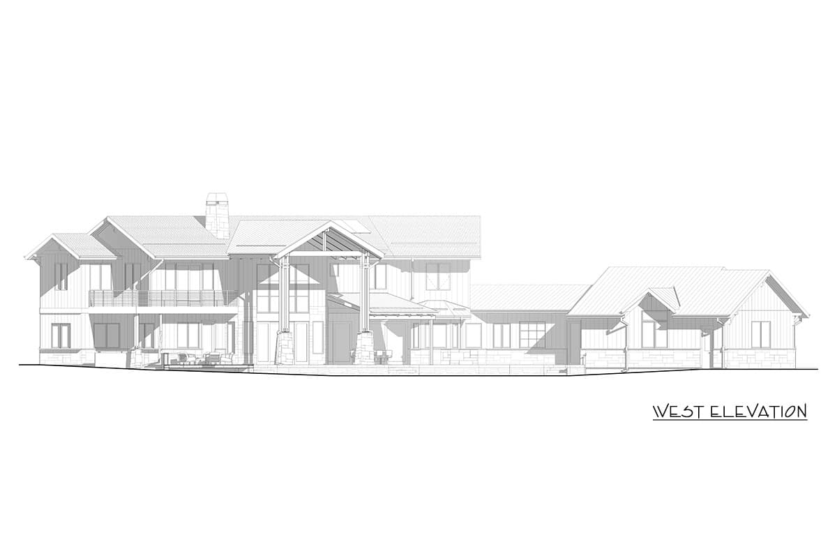 Plan 640011SRA: Modern Transitional Prairie House Plan with 4 Bedrooms and Expansive Wraparound Porch - Image #27 - Hill Country, Modern Farmhouse, Mountain, Prairie, Transitional