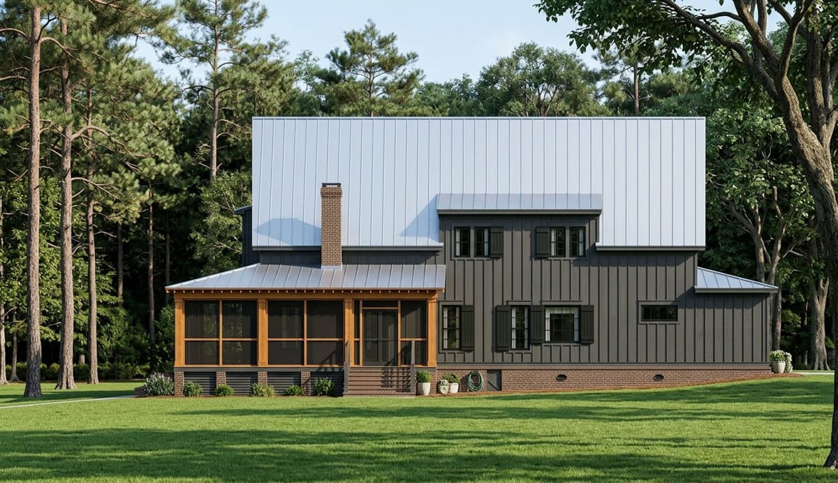 Plan 777076MTL: Modern Farmhouse House Plan with 4 Bedrooms and 3-Car Garage - Image #2 - Country, Farmhouse, Low Country, Modern Farmhouse, Southern