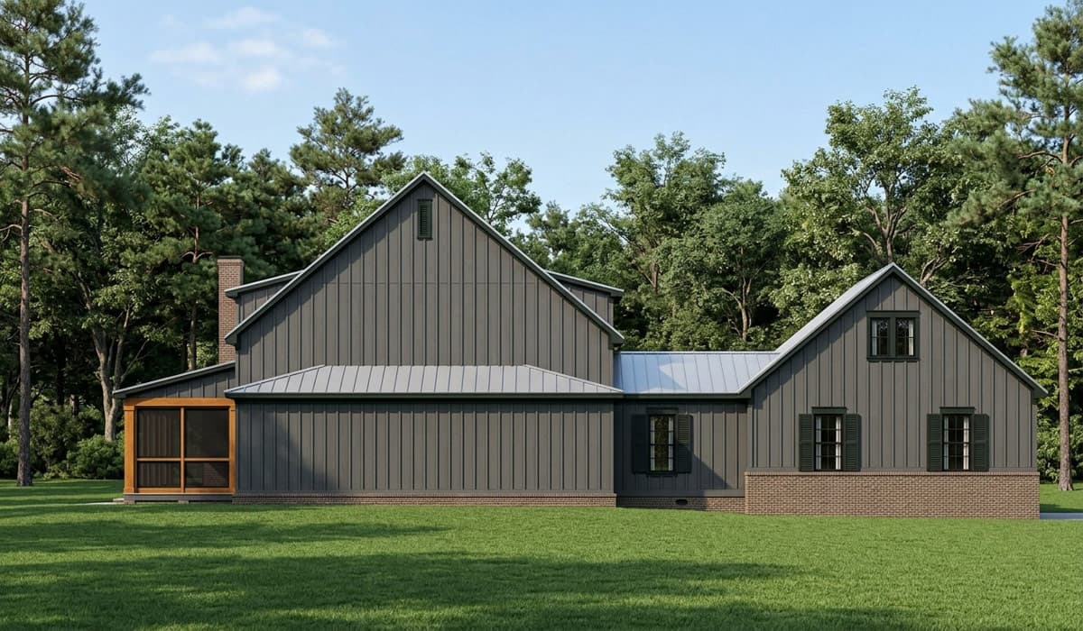 Plan 777076MTL: Modern Farmhouse House Plan with 4 Bedrooms and 3-Car Garage - Image #3 - Country, Farmhouse, Low Country, Modern Farmhouse, Southern