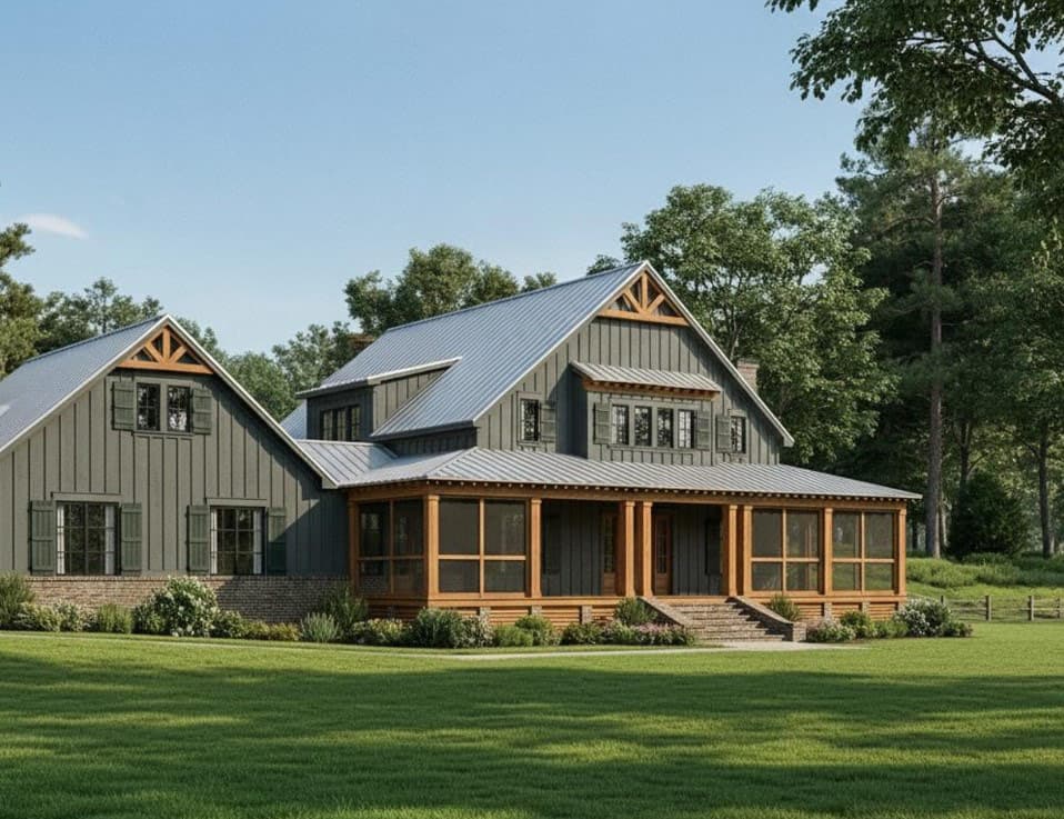 Plan 777076MTL: Modern Farmhouse House Plan with 4 Bedrooms and 3-Car Garage - Image #4 - Country, Farmhouse, Low Country, Modern Farmhouse, Southern