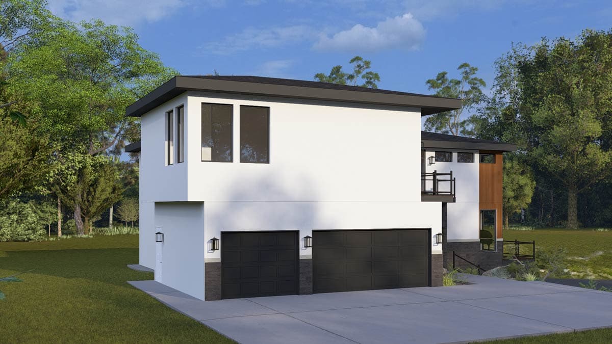 Plan 61759UT: Contemporary Northwest House Plan with 4 Bedrooms and Spacious Rooftop Deck - Image #5 - Contemporary, Modern, Northwest