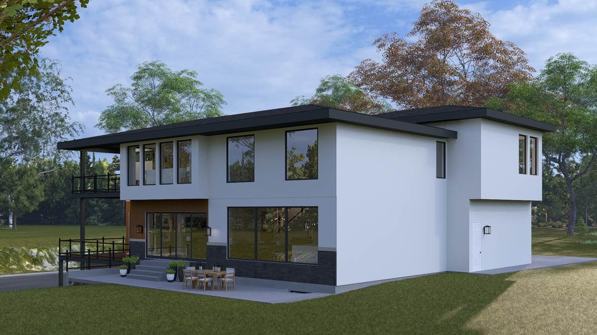 Plan 61759UT: Contemporary Northwest House Plan with 4 Bedrooms and Spacious Rooftop Deck - Image #6 - Contemporary, Modern, Northwest