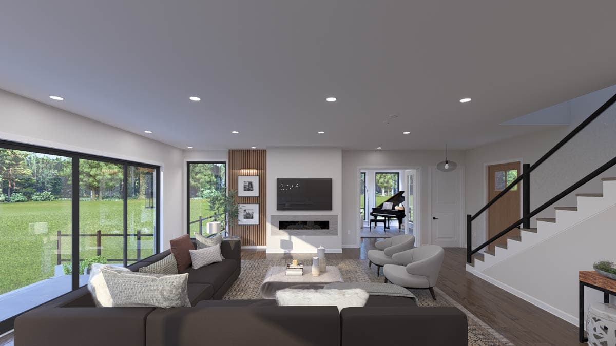 Plan 61759UT: Contemporary Northwest House Plan with 4 Bedrooms and Spacious Rooftop Deck - Image #11 - Contemporary, Modern, Northwest