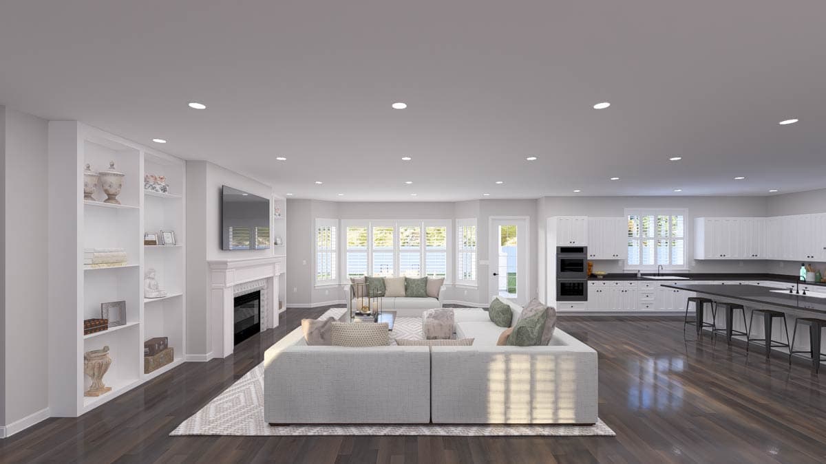 Plan 61760UT: Craftsman Modern Farmhouse House Plan with 3 Bedrooms and Bonus Room - Image #9 - Craftsman, Modern Farmhouse, Traditional