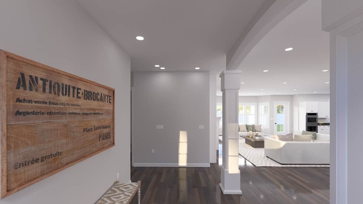 Plan 61760UT: Craftsman Modern Farmhouse House Plan with 3 Bedrooms and Bonus Room - Image #6 - Craftsman, Modern Farmhouse, Traditional