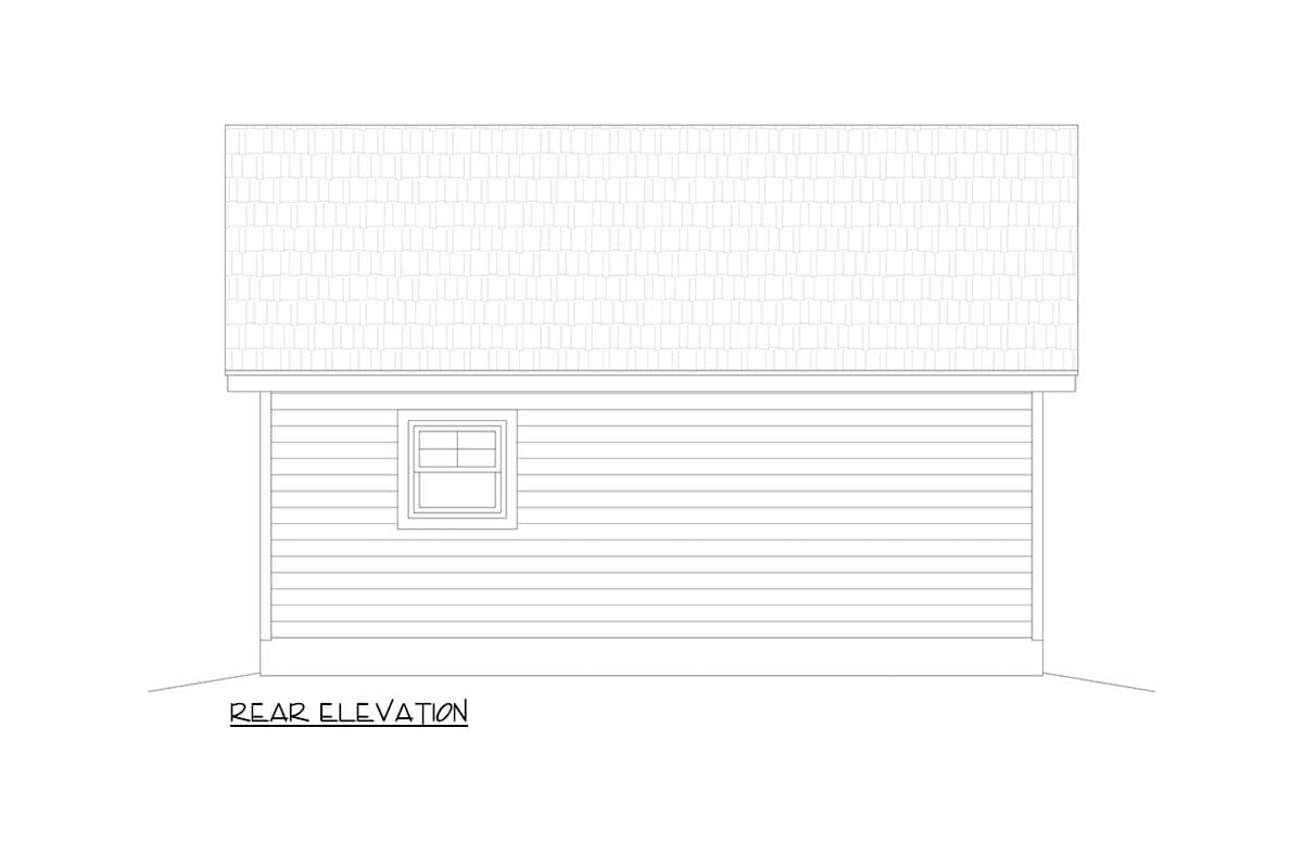 Plan 680683VR: Efficient One Bedroom Traditional Ranch House Plan with 624 Square Feet - Image #3 - Cottage, Ranch, Traditional