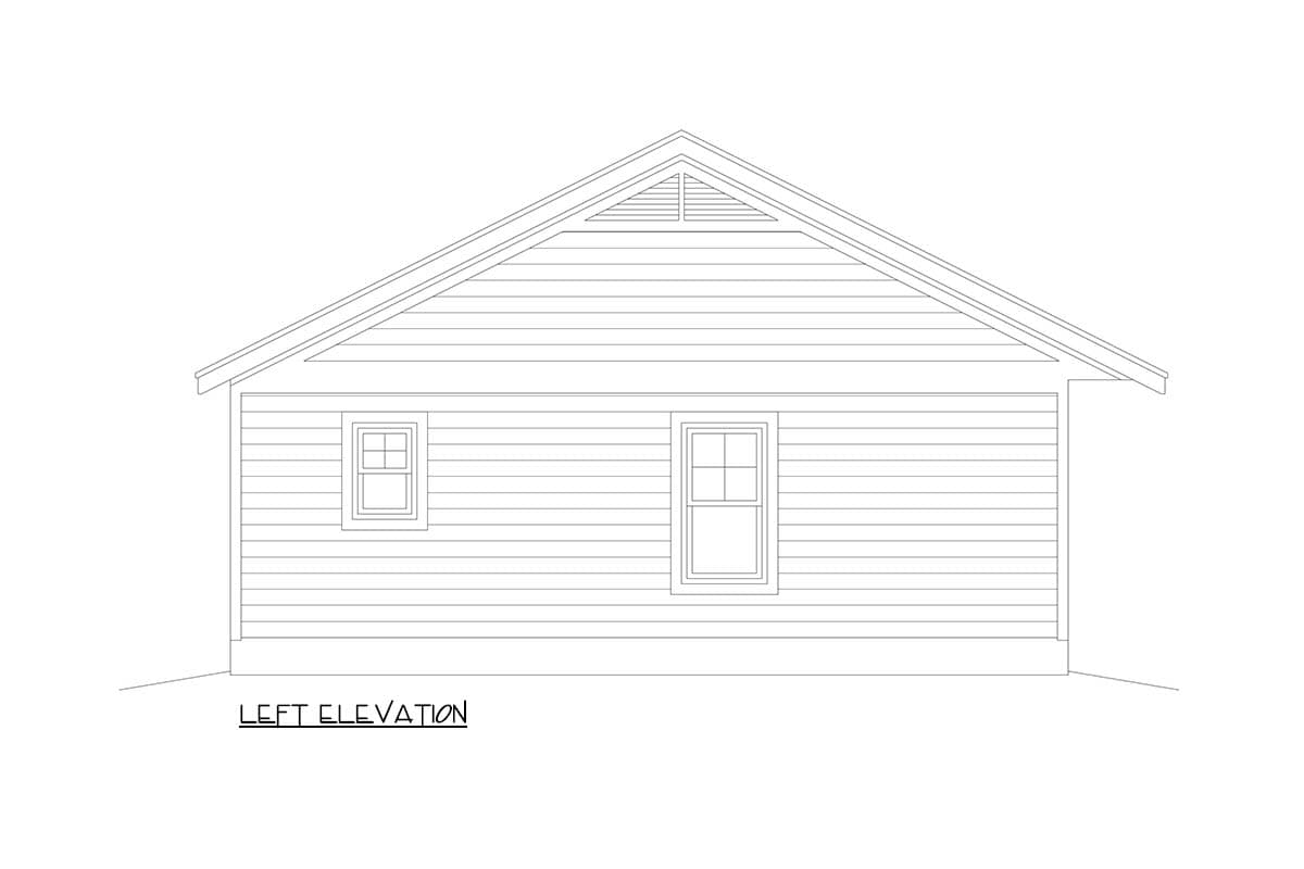 Plan 680683VR: Efficient One Bedroom Traditional Ranch House Plan with 624 Square Feet - Image #4 - Cottage, Ranch, Traditional