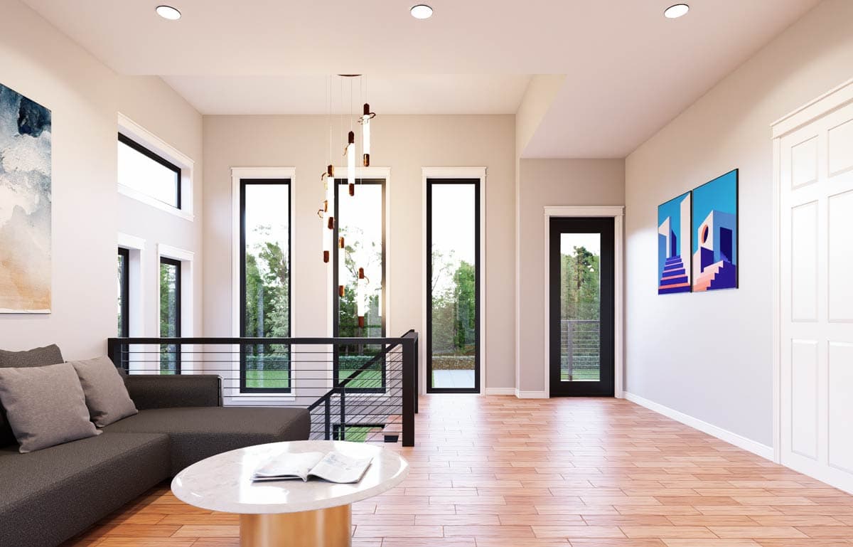 Plan 680687VR: Contemporary Three-Story House Plan with Four Bedrooms and Rooftop Deck - Image #11 - Contemporary, Modern
