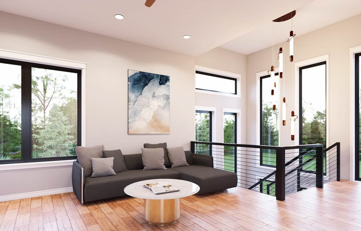 Plan 680687VR: Contemporary Three-Story House Plan with Four Bedrooms and Rooftop Deck - Image #10 - Contemporary, Modern
