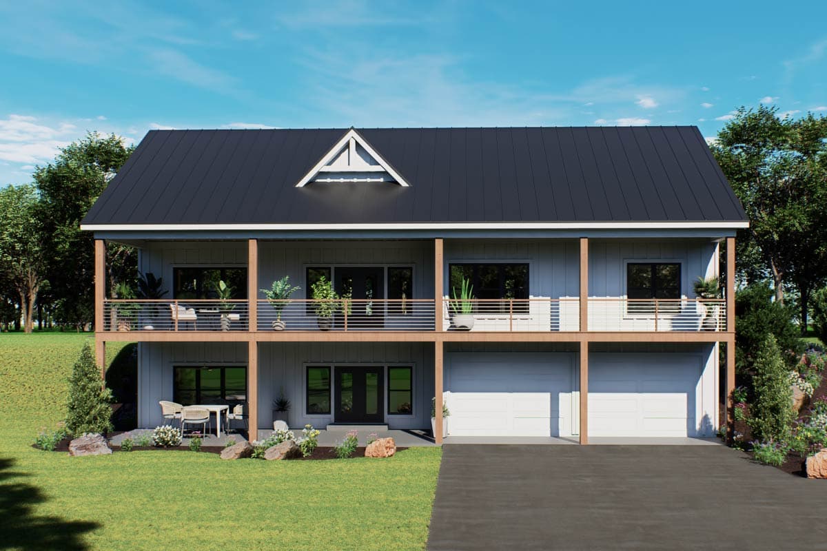 Plan 680690VR: Charming Mountain House Plan with Three Bedrooms and Expansive Veranda - Image #3 - Country, Farmhouse, Mountain