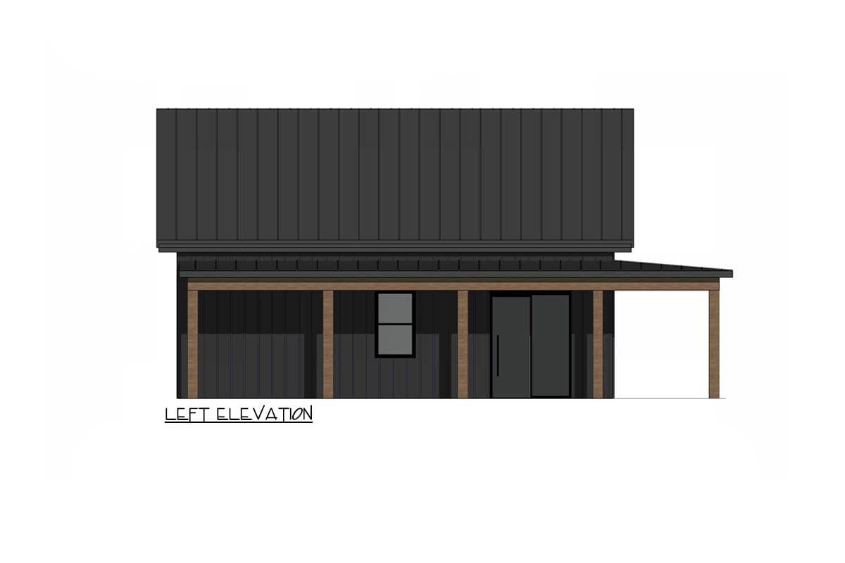 Plan 420191WNT:  New AmericanADU Cabin House Plan with 2 Bedrooms - Image #3 - Cabin, Cottage, New American