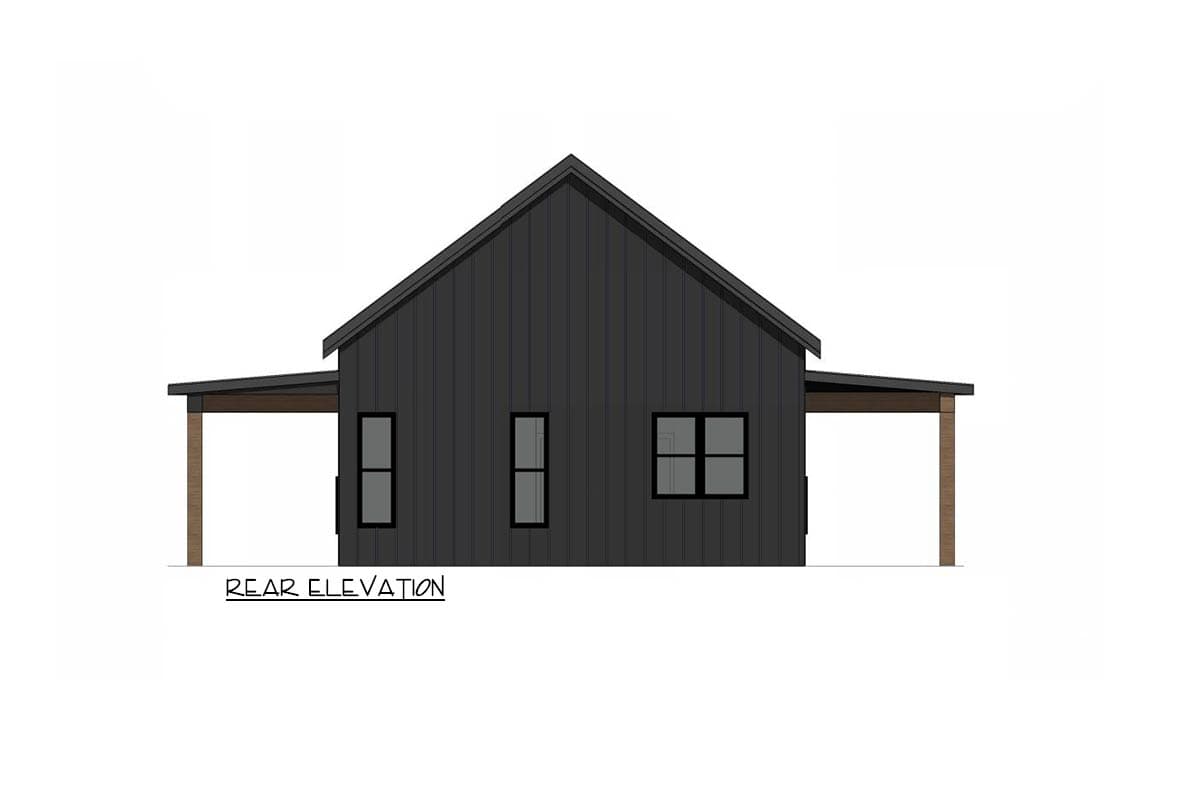 Plan 420191WNT:  New AmericanADU Cabin House Plan with 2 Bedrooms - Image #4 - Cabin, Cottage, New American