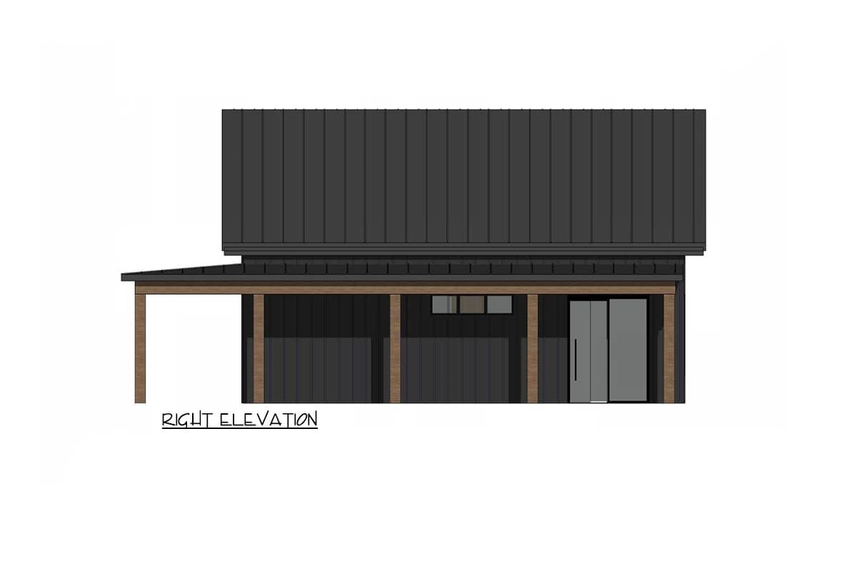 Plan 420191WNT:  New AmericanADU Cabin House Plan with 2 Bedrooms - Image #5 - Cabin, Cottage, New American
