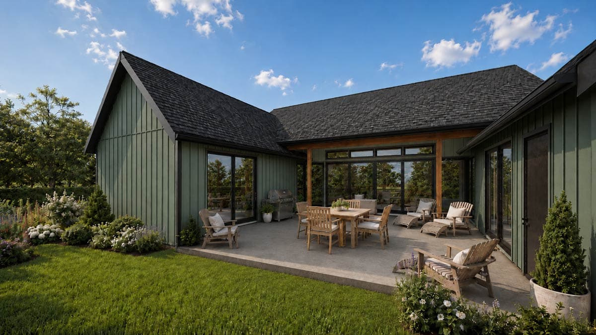 Plan 69924AM: Modern Craftsman House Plan with Courtyard and Three Bedrooms - Image #3 - Craftsman, Northwest, Ranch, Scandinavian