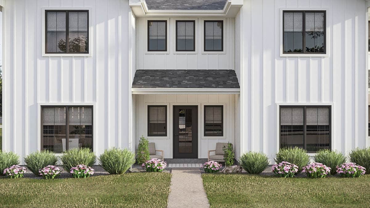 Plan 623655DJ: Modern Farmhouse Duplex House Plan with Three Bedrooms and Smart Layout - Image #3 - Modern Farmhouse, Traditional