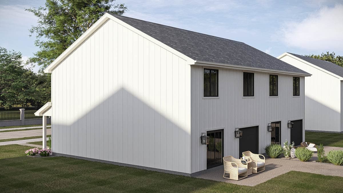 Plan 623655DJ: Modern Farmhouse Duplex House Plan with Three Bedrooms and Smart Layout - Image #8 - Modern Farmhouse, Traditional