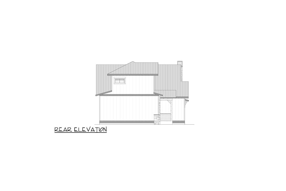 Plan 246038DLR: Modern Farmhouse House Plan with Attached Apartment and Two-Car Garage - Image #5 - Farmhouse, Modern Farmhouse, Mountain