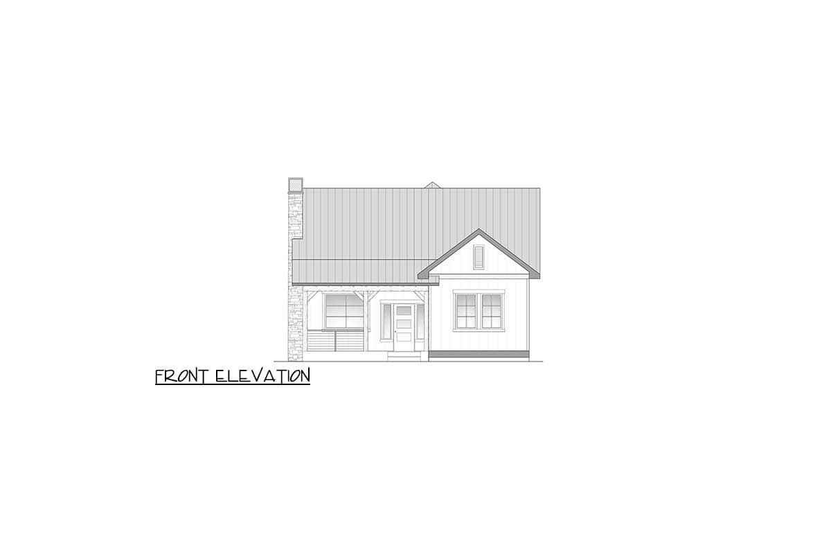 Plan 246038DLR: Modern Farmhouse House Plan with Attached Apartment and Two-Car Garage - Image #3 - Farmhouse, Modern Farmhouse, Mountain