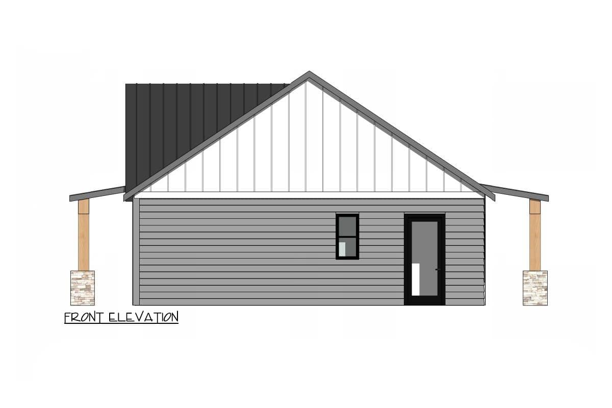 Plan 420192WNT: Charming Craftsman Cottage House Plan with Vaulted Living Room Under 1200 Sq Ft - Image #5 - Cottage, Craftsman, New American