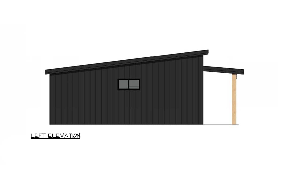 Plan 420193WNT: Modern ADU Barndominium House Plan with 821 Square Feet and Flexible Layout - Image #3 - Barndominium, Cabin, Contemporary, Modern