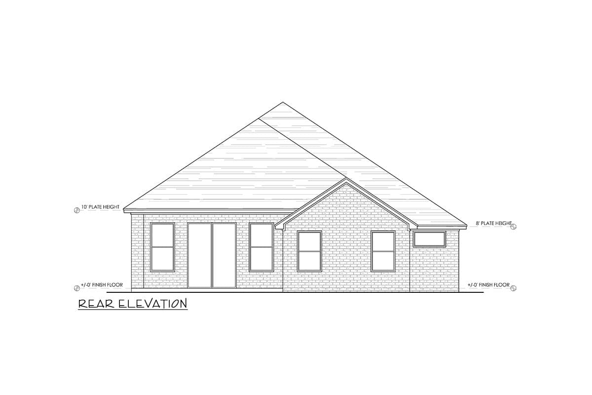 Plan 880021HLN: Charming Three Bedroom Craftsman House Plan with Two Car Garage - Image #4 - Country, Craftsman, New American, Traditional
