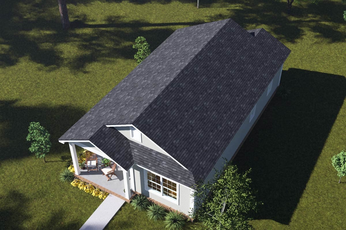 Plan 52557WM: Charming Two Bedroom Cottage House Plan with Split Bedroom Layout - Image #9 - Cottage, Country, Traditional