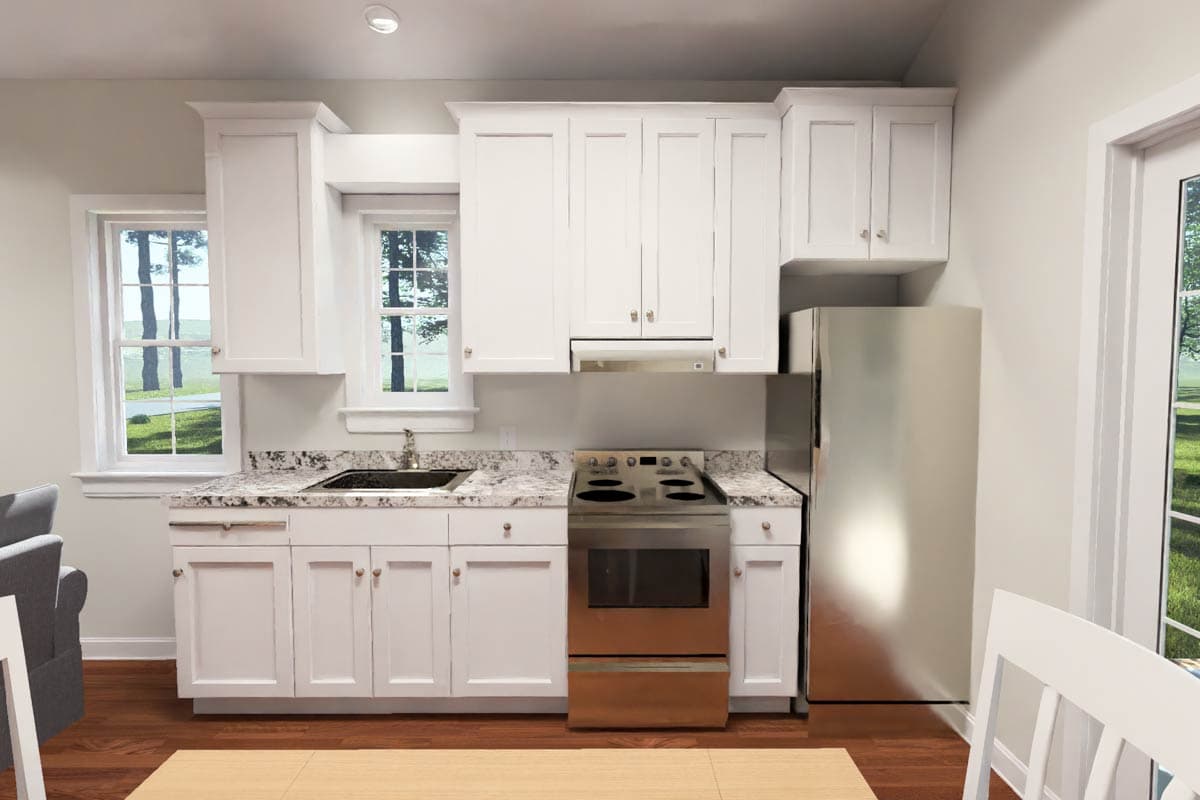 Plan 52557WM: Charming Two Bedroom Cottage House Plan with Split Bedroom Layout - Image #16 - Cottage, Country, Traditional